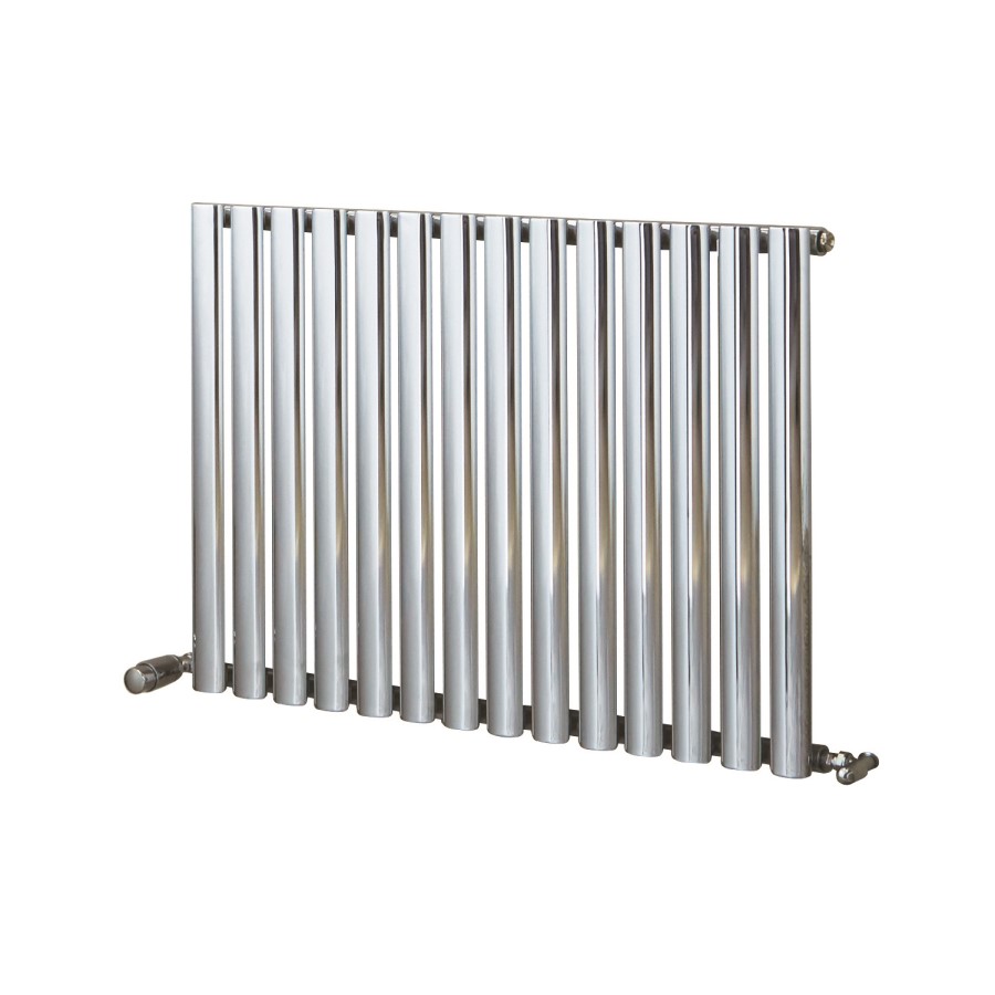 Chrome Horizontal Bathroom Radiator 600 x 832mm