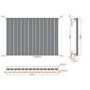 Chrome Horizontal Bathroom Radiator 600 x 832mm