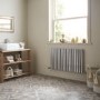 Chrome Horizontal Bathroom Radiator 600 x 1012mm
