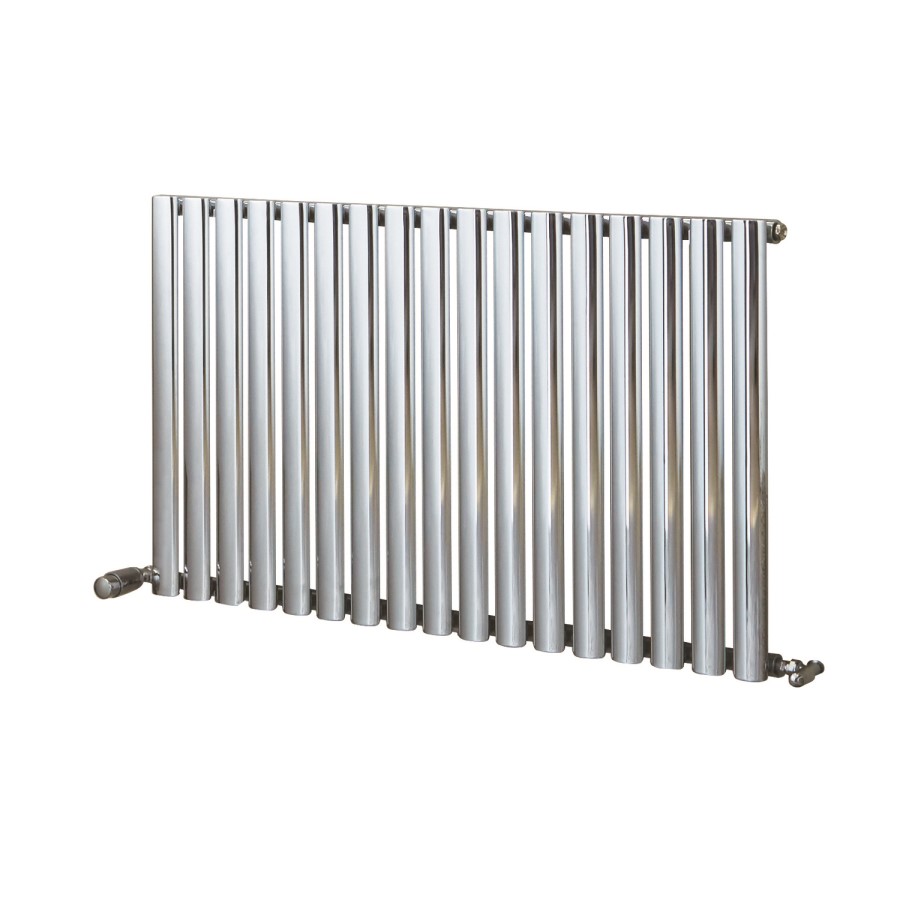 Chrome Horizontal Bathroom Radiator 600 x 1012mm