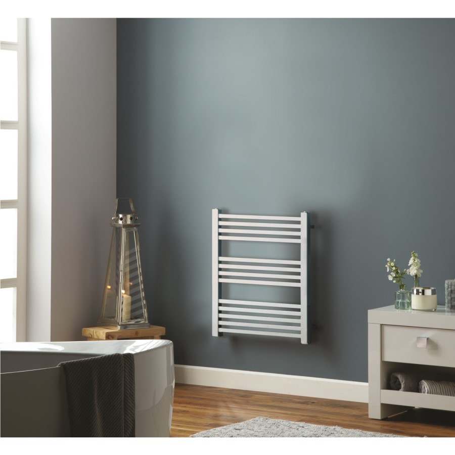 Woodbury Chrome Heated Towel Rail - 800 x 450mm