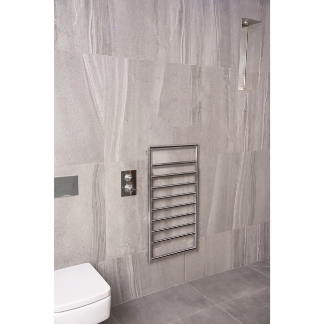 Chrome Vertical Bathroom Towel Radiator 900 x 500mm