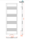 Towelrads Boxford Chrome Towel Radiator - 1500 x 500mm