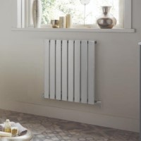 Chrome Vertical Flat Panel Radiator 600 x 630mm