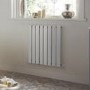 Chrome Vertical Flat Panel Radiator 600 x 630mm