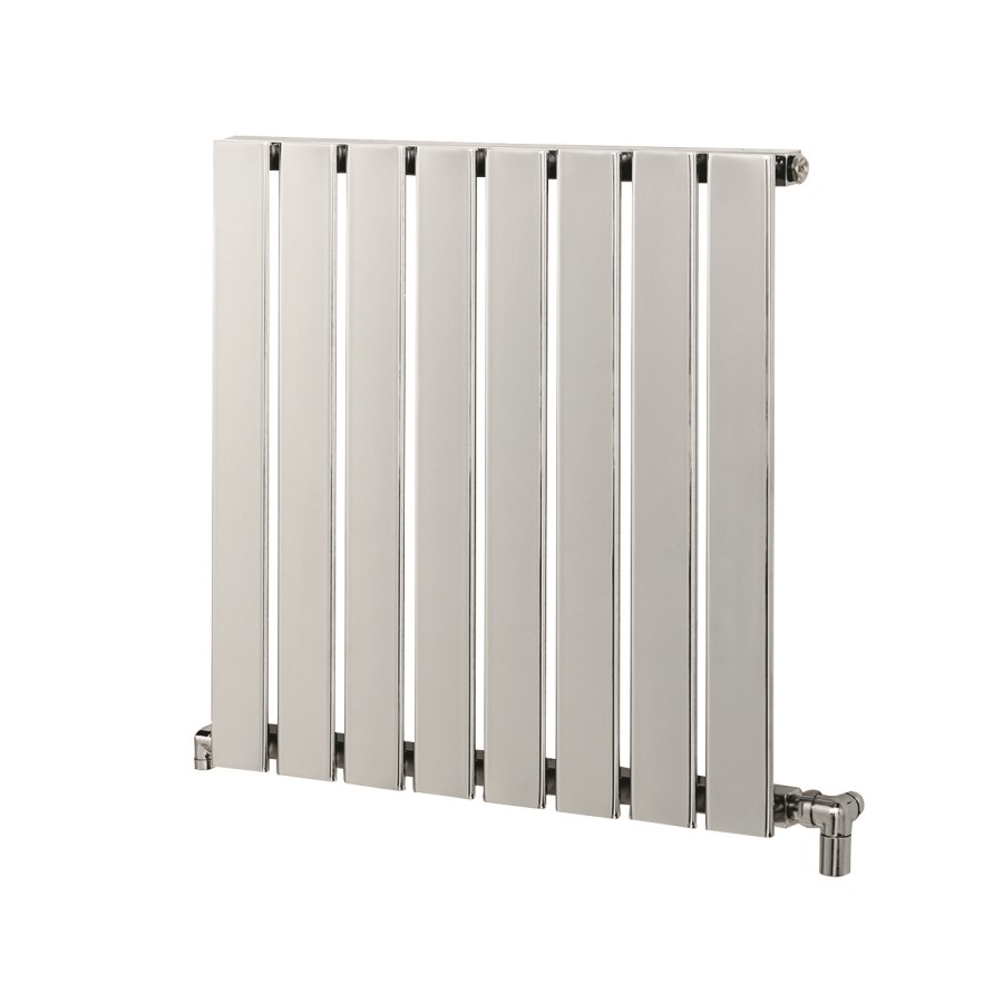 Chrome Vertical Flat Panel Radiator 600 x 630mm