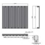 Chrome Vertical Flat Panel Radiator 600 x 630mm