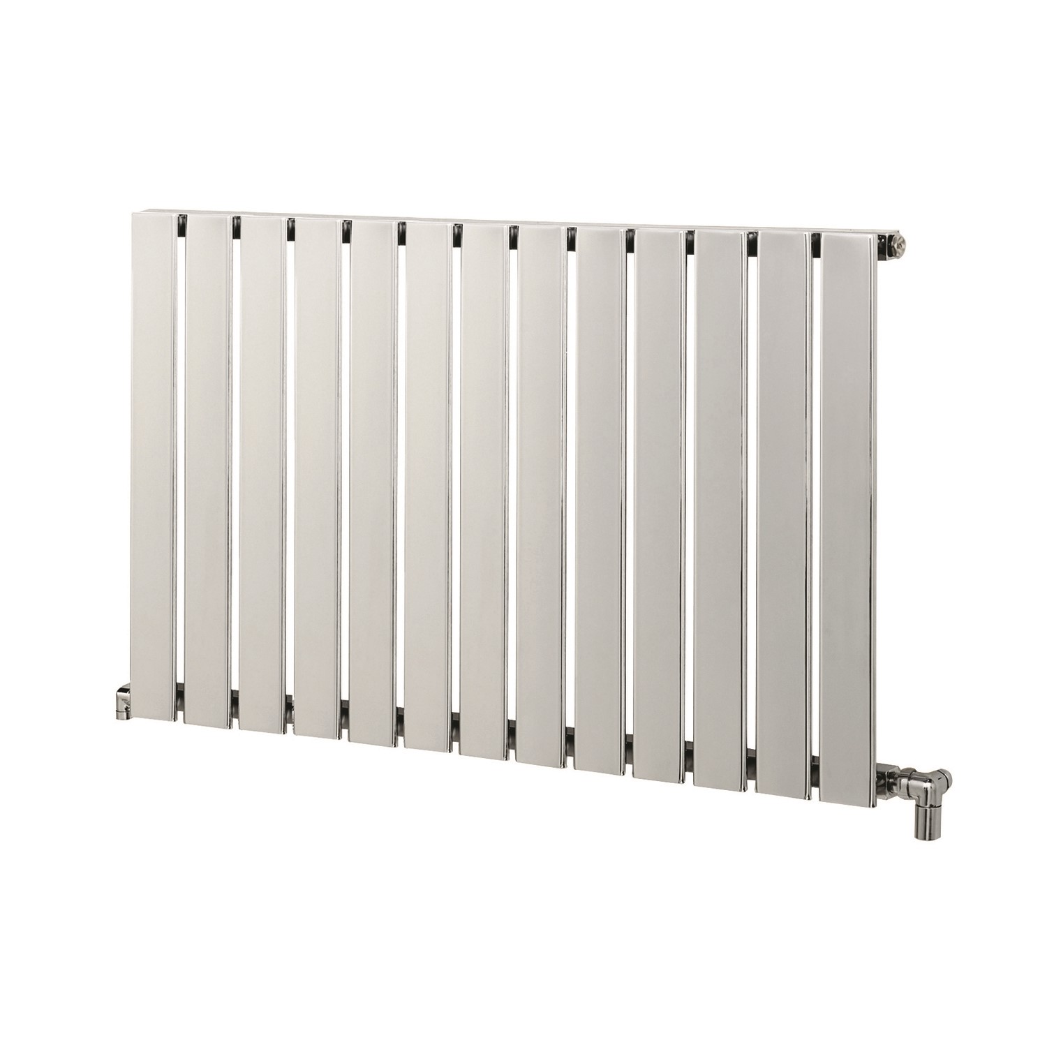 Flat Mount Radiator Chrome Vertical Flat Panel Radiator 600 x 1030mm - Furniture123