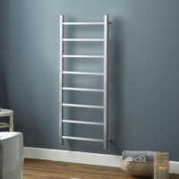 Diva Brushed Stainless Steel Heated Towel Rail - 1200 x 500mm Diva Brushed Stainless Steel Heated Towel Rail - 1200 x 500mm