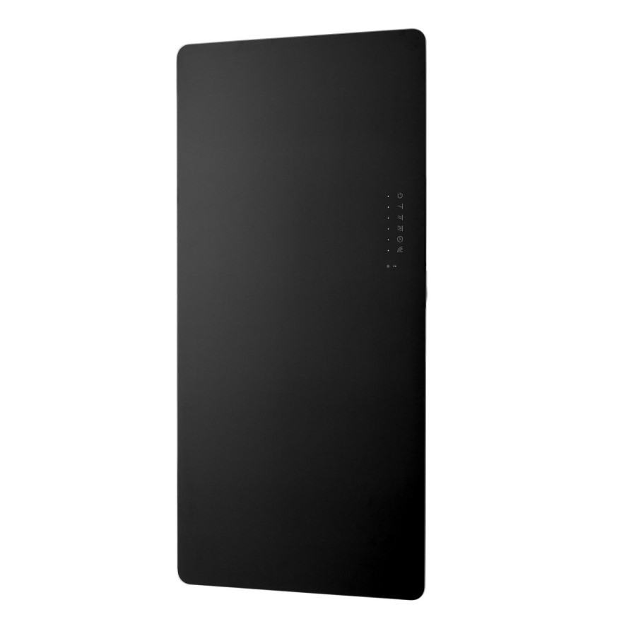 Black Horizontal Glass Radiator 700W - 1000 x 500mm