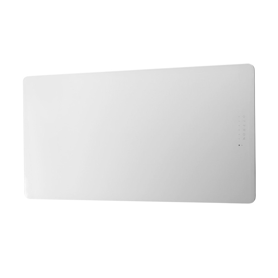 White Horizontal Glass Radiator 350W - 600 x 600mm - Electric