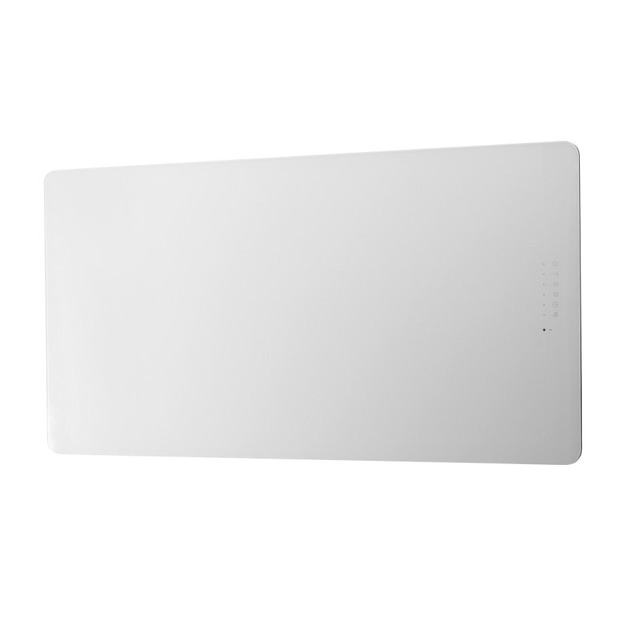 White Horizontal Glass Radiator 1000W - 600 x 1200mm - Electric
