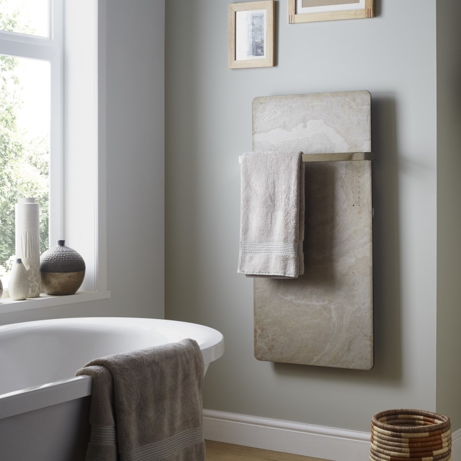 Stone Vertical Glass Radiator 700W - 1000 x 500mm - Electric