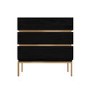 Black 3 Drawer Chest of Drawers - Xander