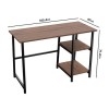 Industrial Oak Effect Desk with 2 Shelves - Xavier