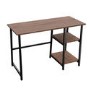 Industrial Oak Effect Desk with 2 Shelves - Xavier