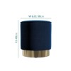Xena Pouffe in Navy Blue Velvet - Small Round Upholstered Stool