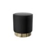 Xena Pouffe in Anthracite Grey Velvet - Small Round Upholstered Stool