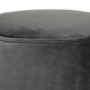 ONLY OPENED - Xena Velvet Pouffe in Anthracite Grey - Small Round Upholstered Stool