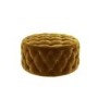 Xena Large Quilted Button Pouffe in Dark Mustard Velvet