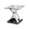Julian Bowen X-Frame Glass Lamp Table