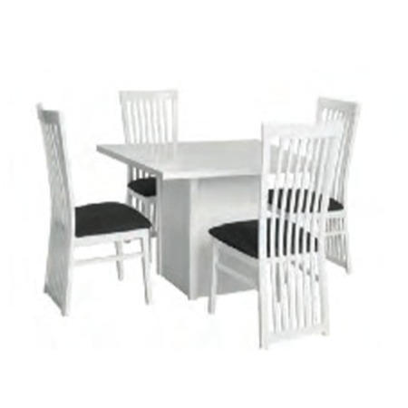 Caxtons Rubix Table Set With 4 Slatted Back Chairs