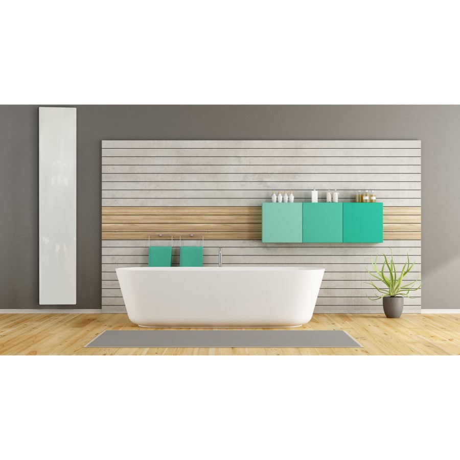 Far Infrared Heater Slim White Glass Panel 600W - 300 x 1800mm