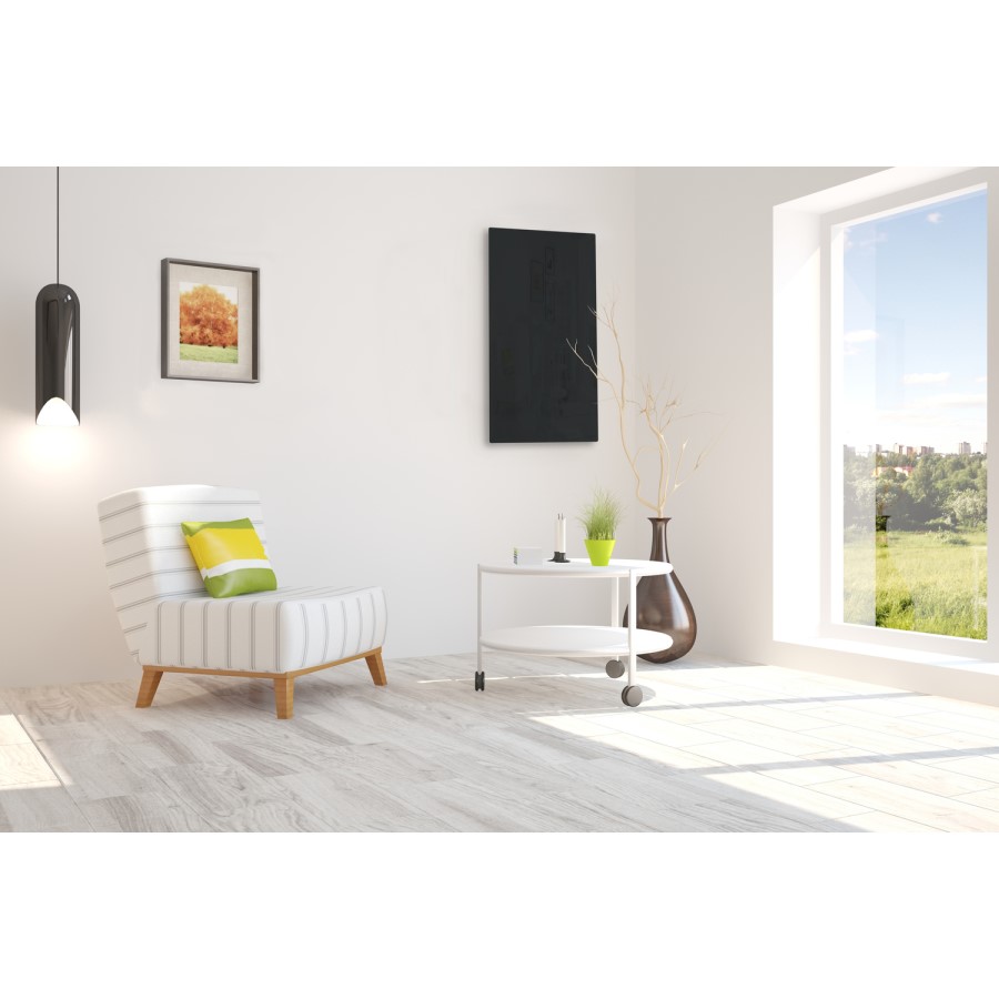Far Infrared Heater Black Glass Panel 900W - 500 x 1100mm