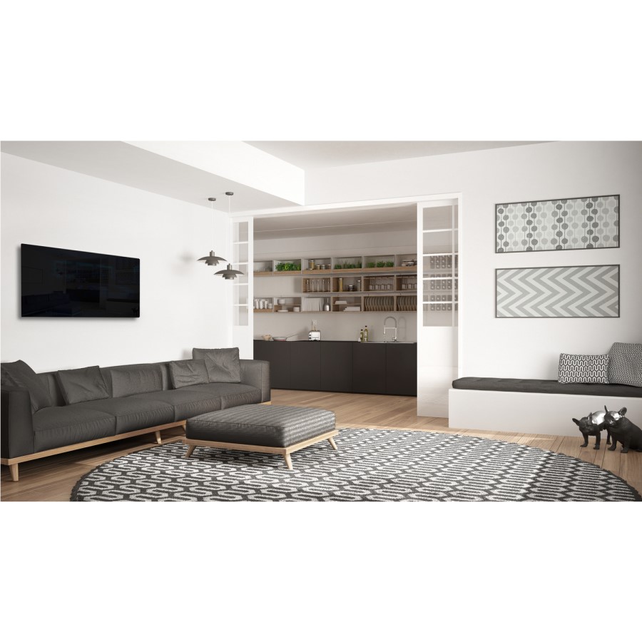 Far Infrared Heater Black Glass Panel 900W - 500 x 1100mm