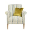 York Floral Armchair in Blue &amp; Yellow with Scatter Cushion