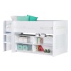YoYo White Mid Sleeper Bed with Shelving Unit