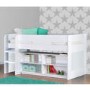 YoYo White Mid Sleeper Bed with Shelving Unit