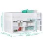 GRADE A1 - YoYo White Mid Sleeper Bed with Shelving Unit