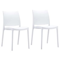 Spice White Dining Chair - Set of 2