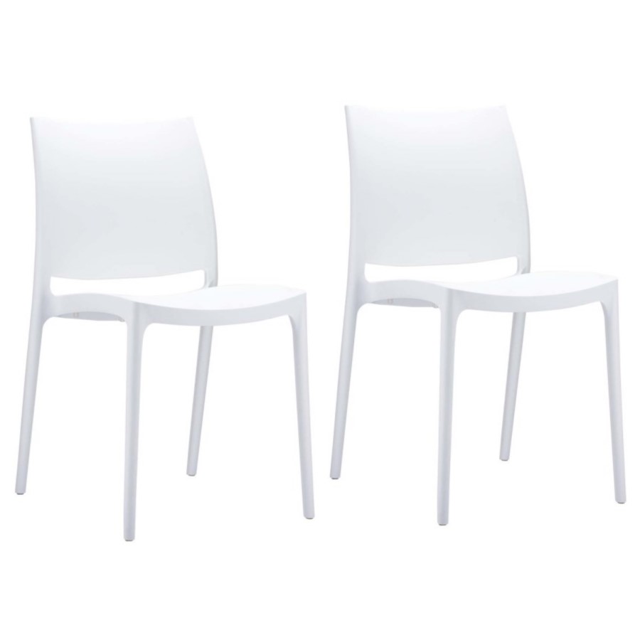 Spice White Dining Chair - Set of 2