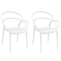 Mila White Dining Chair - Set of 2