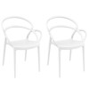 Mila White Dining Chair&#160;- Set of 2