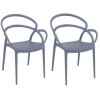 Mila Dark Grey Dining Chair &#160;- Set of 2