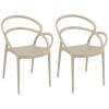 Mila Taupe Dining Chair&#160;- Set of 2