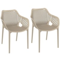 Spring Taupe Dining Armchair - Set of 2 Spring Taupe Dining Armchair - Set of 2