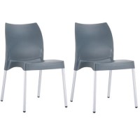 Icon Dark Grey Dining Chair - Set of 2