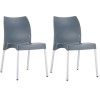 Icon Dark Grey Dining Chair - Set of 2