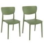 GRADE A2 - Monna Olive Green Dining Chair - Set of 2