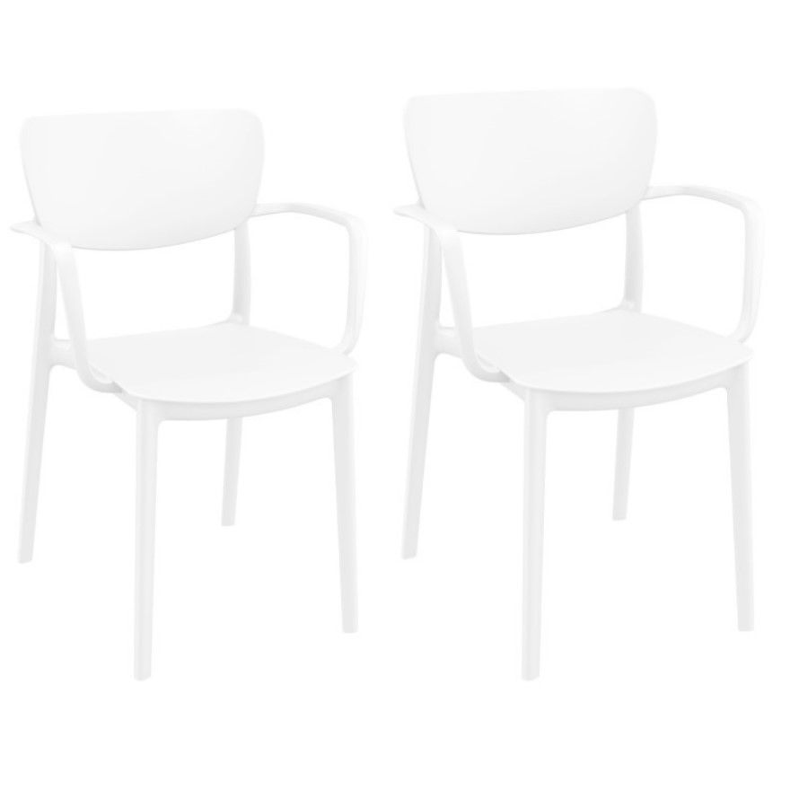 Lisa White Dining Chair - Set of 2