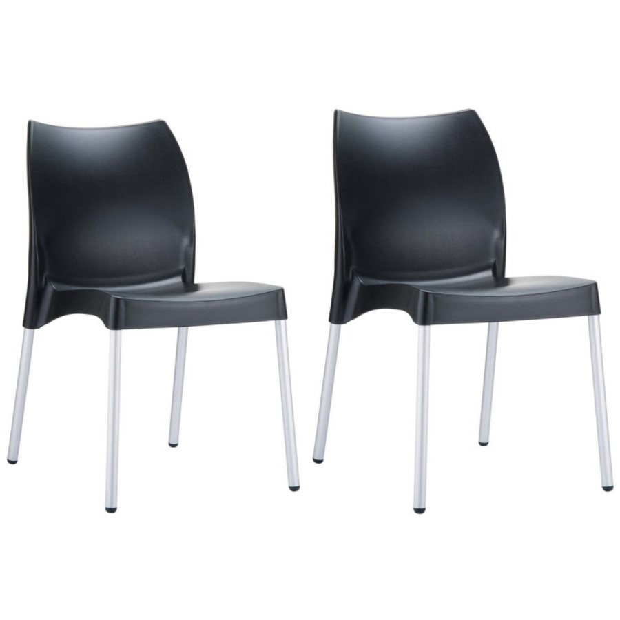 Icon Black Dining Chair - Set of 2