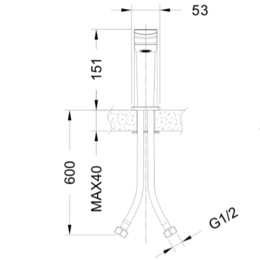 Black Chrome Mono Basin Mixer Tap with Slotted Basin Waste - Zana
