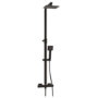 Black Thermostatic Bar Mixer Shower Set with Slide Rail Kit &  Hand Shower - Zana