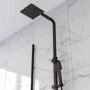 Black Thermostatic Bar Mixer Shower Set with Slide Rail Kit &  Hand Shower - Zana