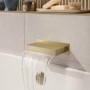 Brushed Brass Wall Mounted Waterfall Bath Filler Spout - Zanda