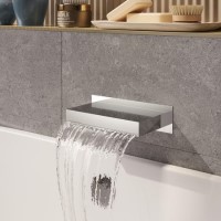 Chrome Wall Mounted Waterfall Bath Filler Spout - Zanda